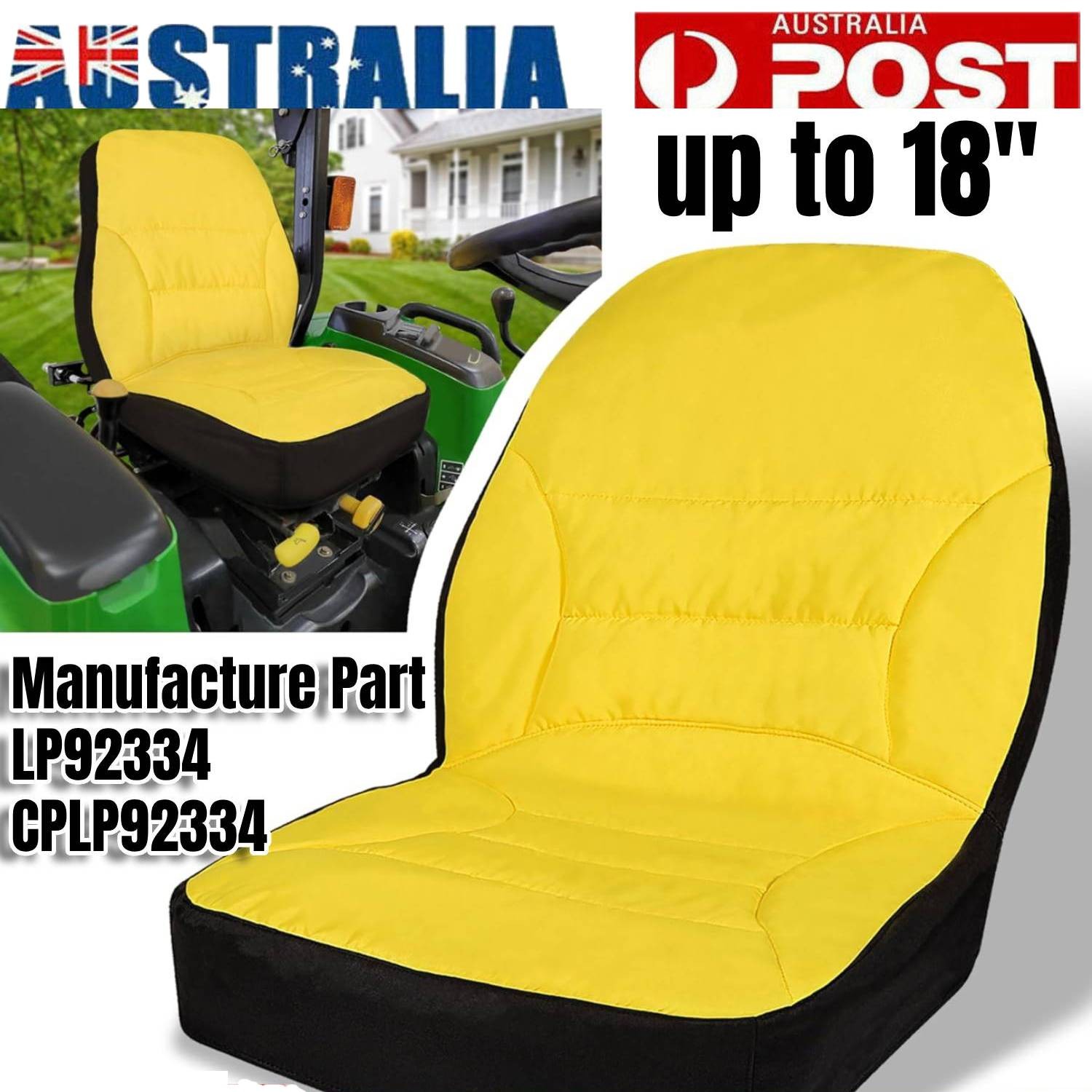 John Deere Seat Cover LP92334 300D Oxford 18 High Riding Mowers Gators Yellow