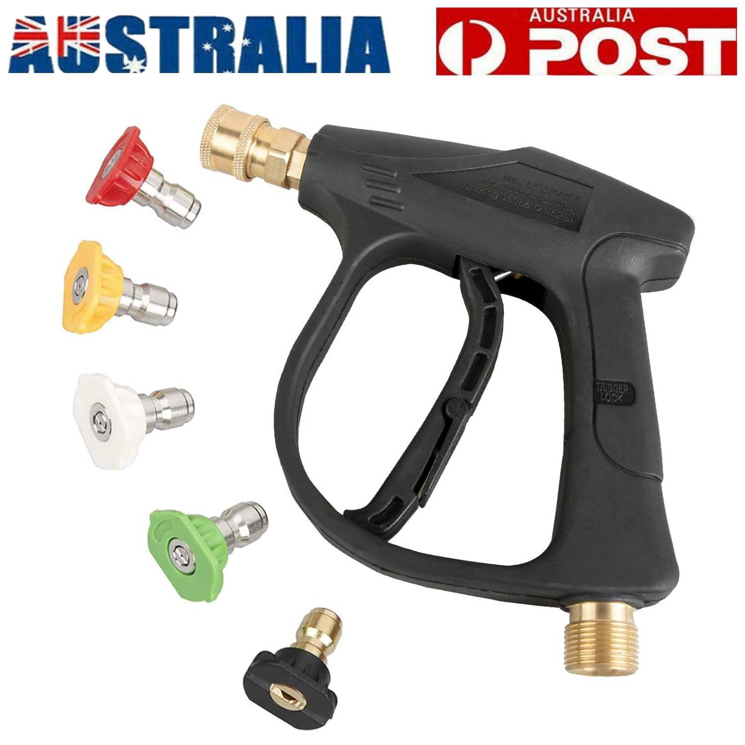 Karcher K2-K7 Pressure Washer Trigger Gun 5 Nozzle Tips M22-14mm QC 4000PSI