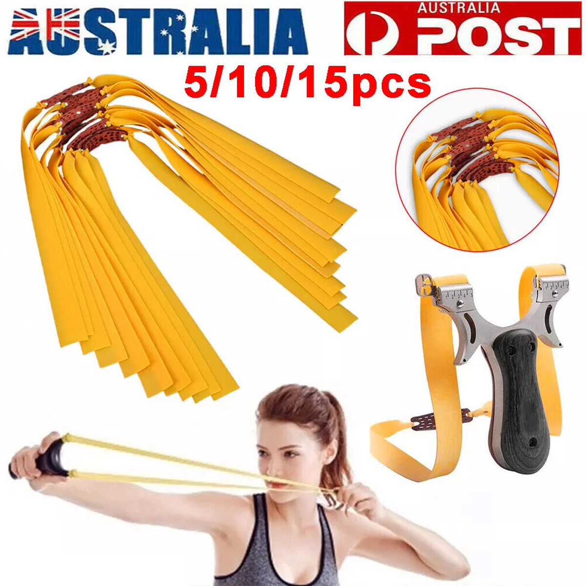 5-15PCS Elastic Flat Slingshot Replacement Rubber Bands Latex Outdoor Hunting