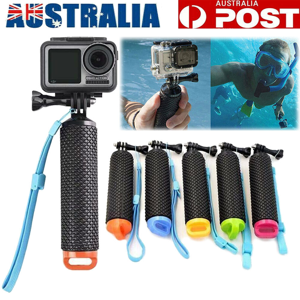 Water Floating Hand Grip Selfie Stick for GoPro Hero 10 9 8 7 Blue Adjustable