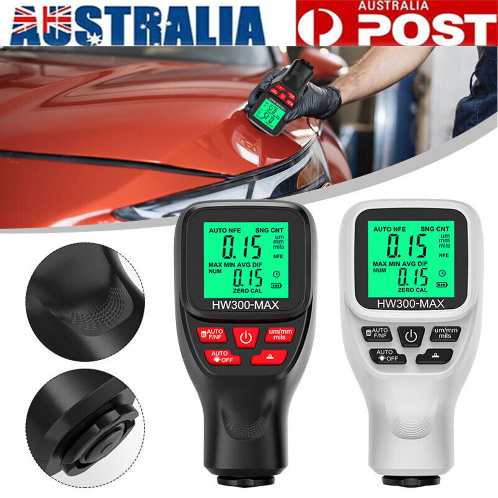 Car Paint Coating Thickness Gauge 0-2000UM Meter Tester Non-Destructive White