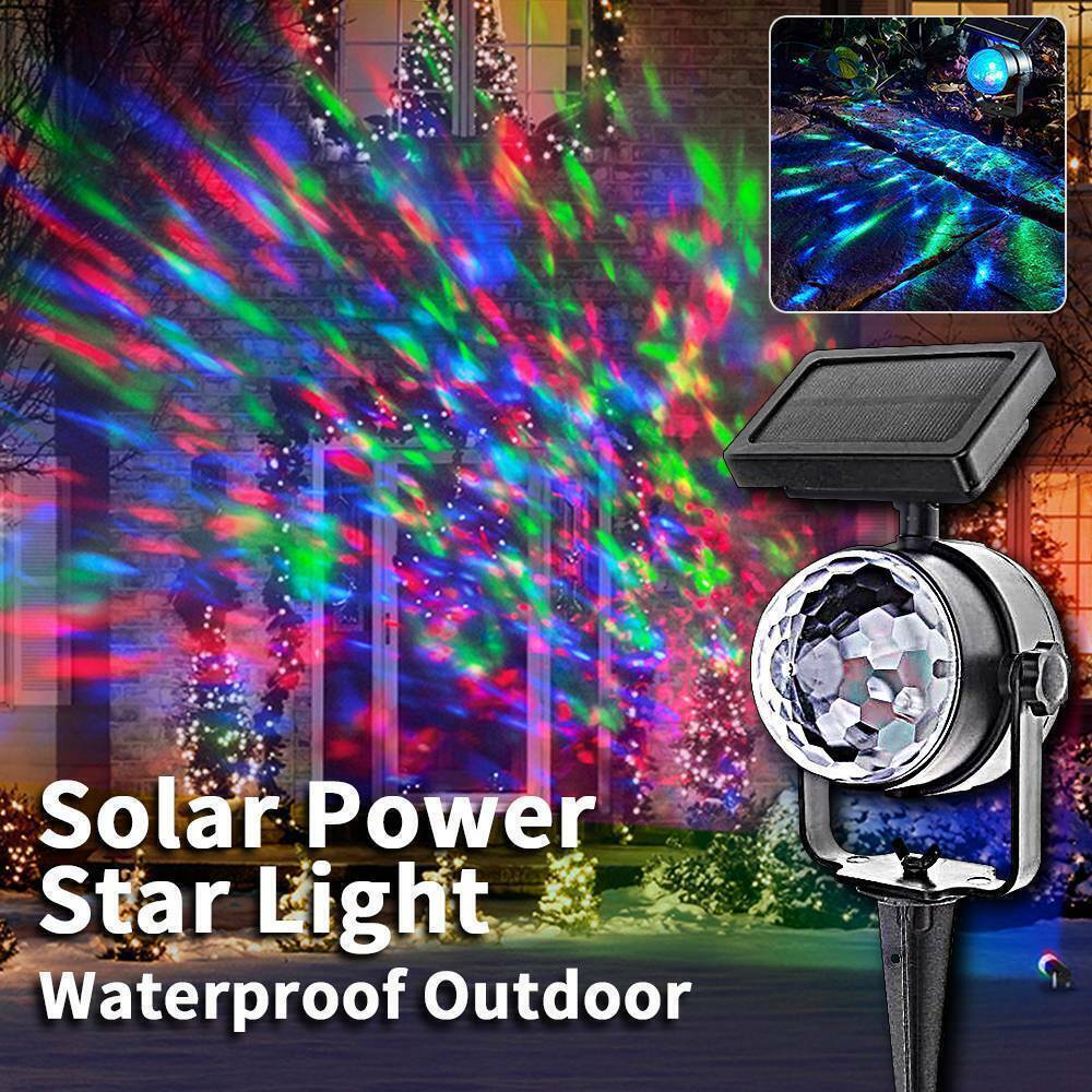 Solar Star Light Projector RGB Color Changing Outdoor Christmas Waterproof LED