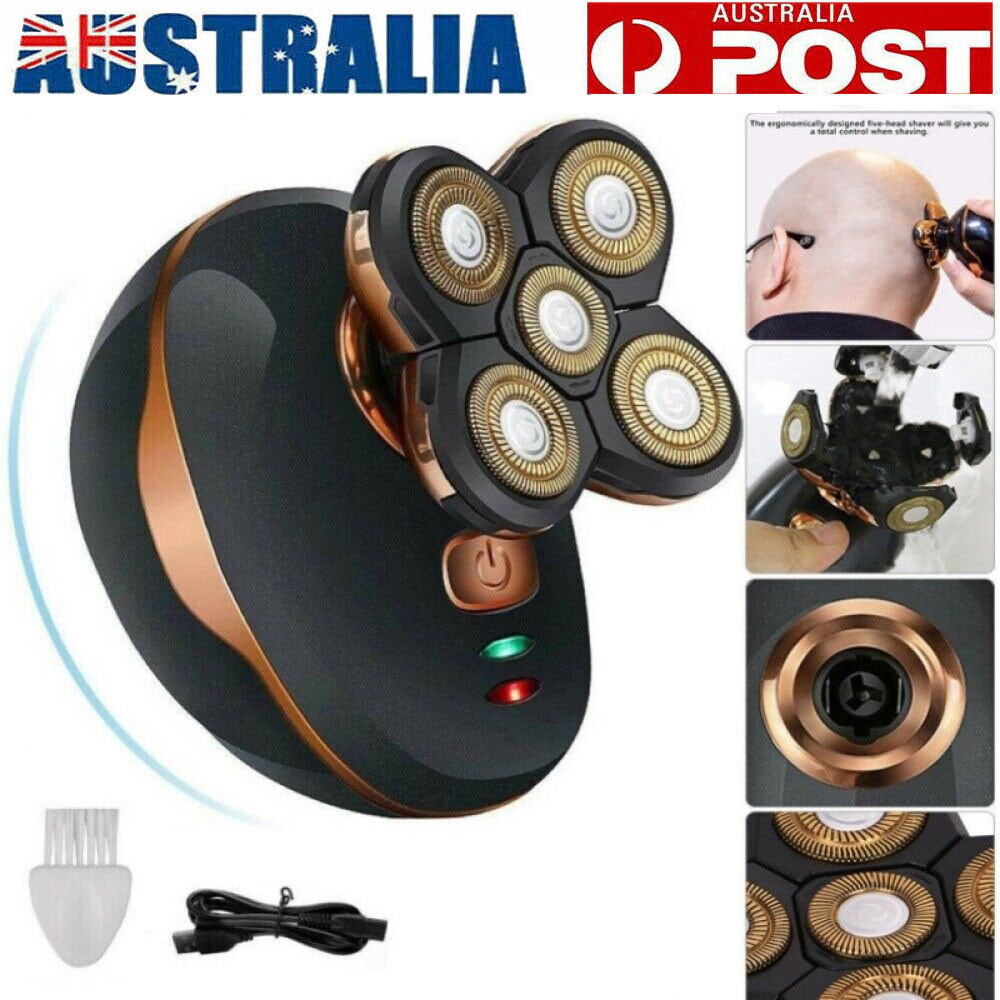 Electric Shaver Men Bald 5 Head Rotary Waterproof USB Charging Clipper Trimmer