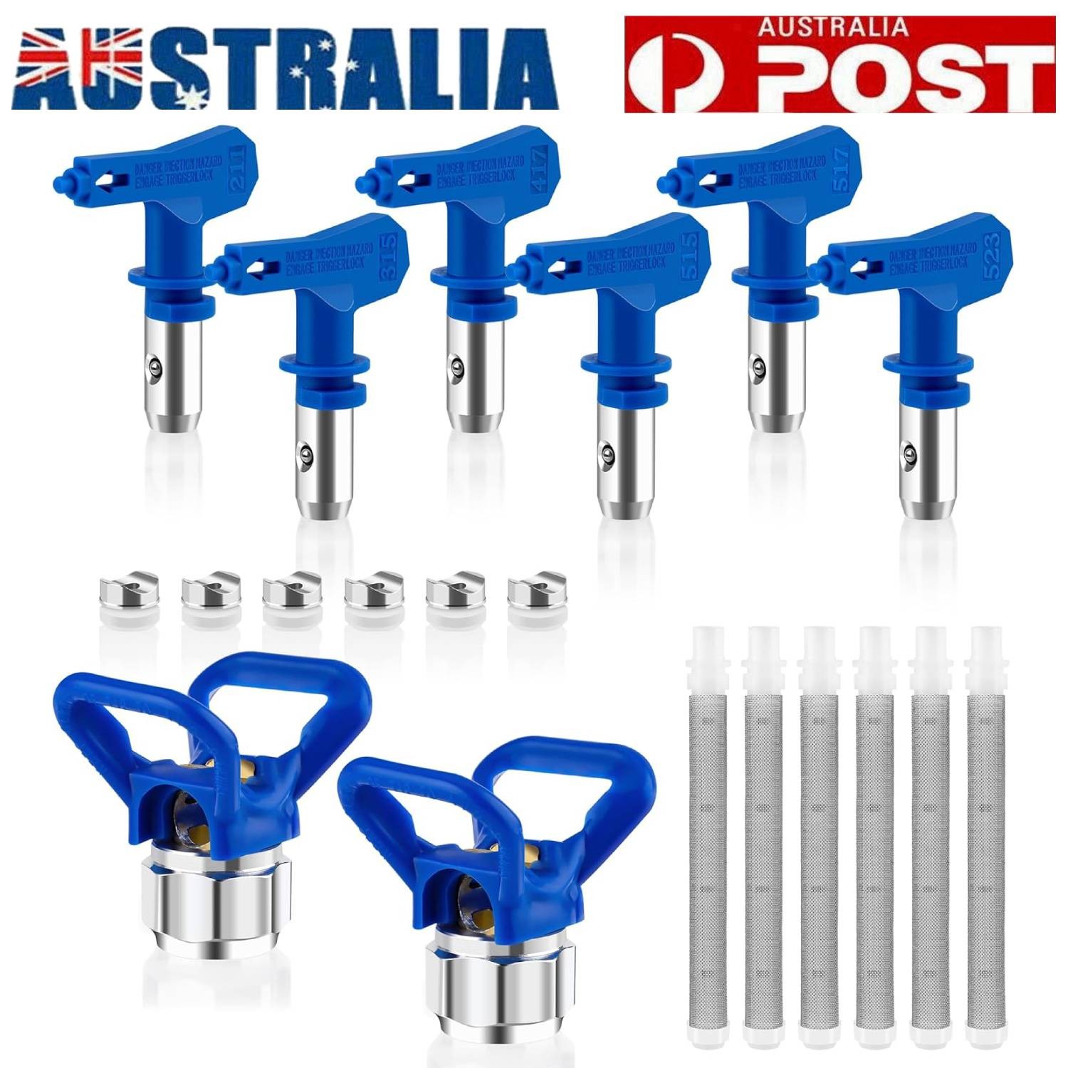 6PCS Reversible Airless Sprayer Nozzle 211 315 417 515 517 523 2PCS Filters