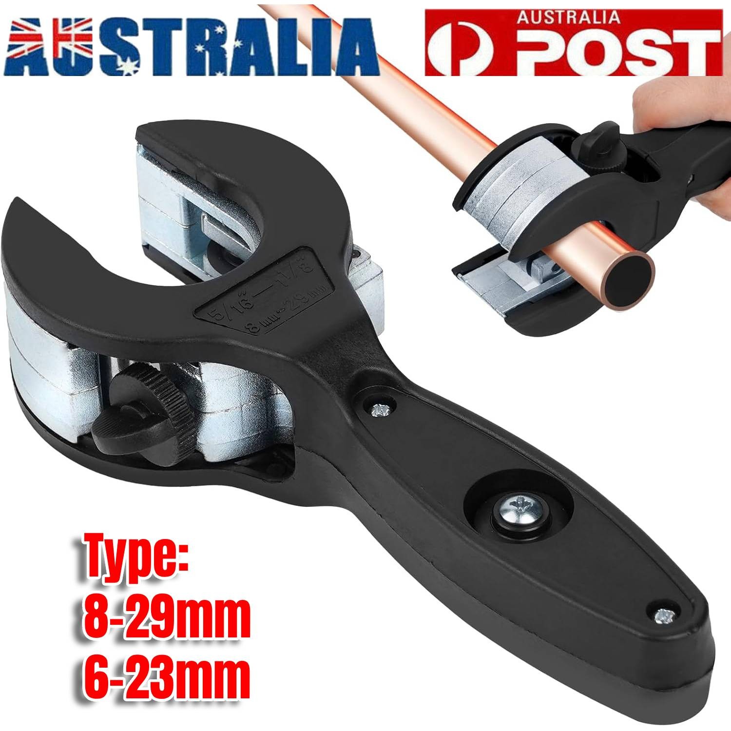 Large Ratcheting PPR Pipe Cutter PVC 6-23mm/8-29mm Alloy Ball Bearing System