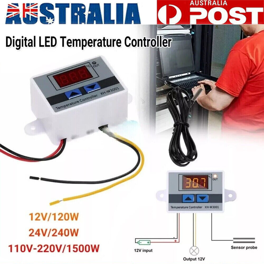 Digital Temperature Controller Thermostat Switch 12V/24V/110-220V 10A NTC10K