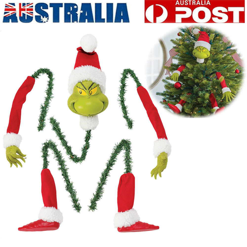 Grinch-Arm Leg Head Ornaments Holder Christmas Hanging Decorations Polyester
