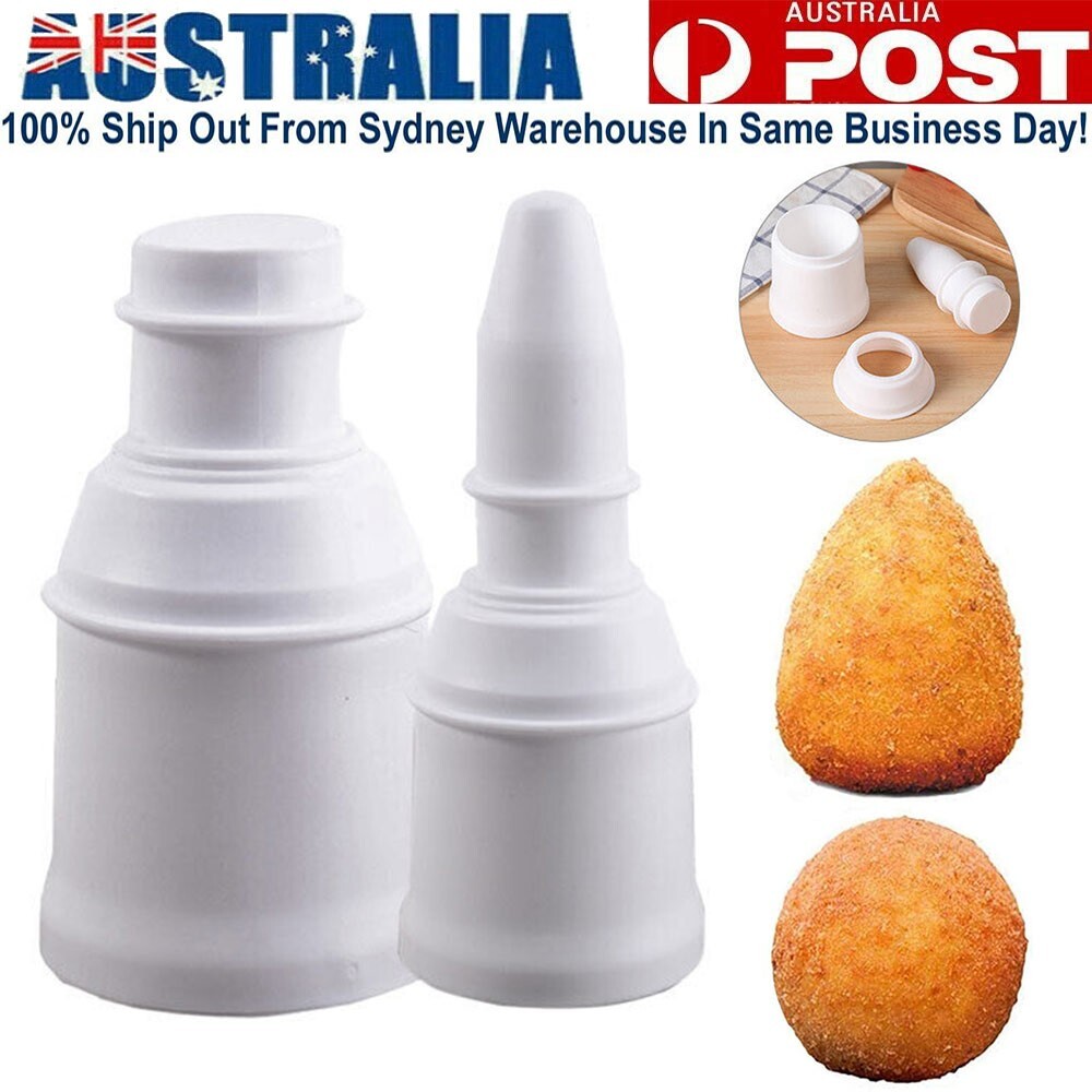 Arancini Rice Ball Mould Meatball Maker Plastic White Round Oval 80 to 160 grams