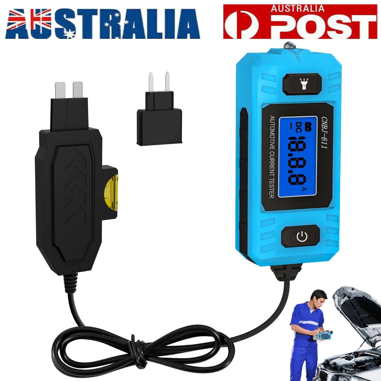 Car Fuse Tester Automotive Circuit Current Detector LCD Flashlight 00.1-19.99A