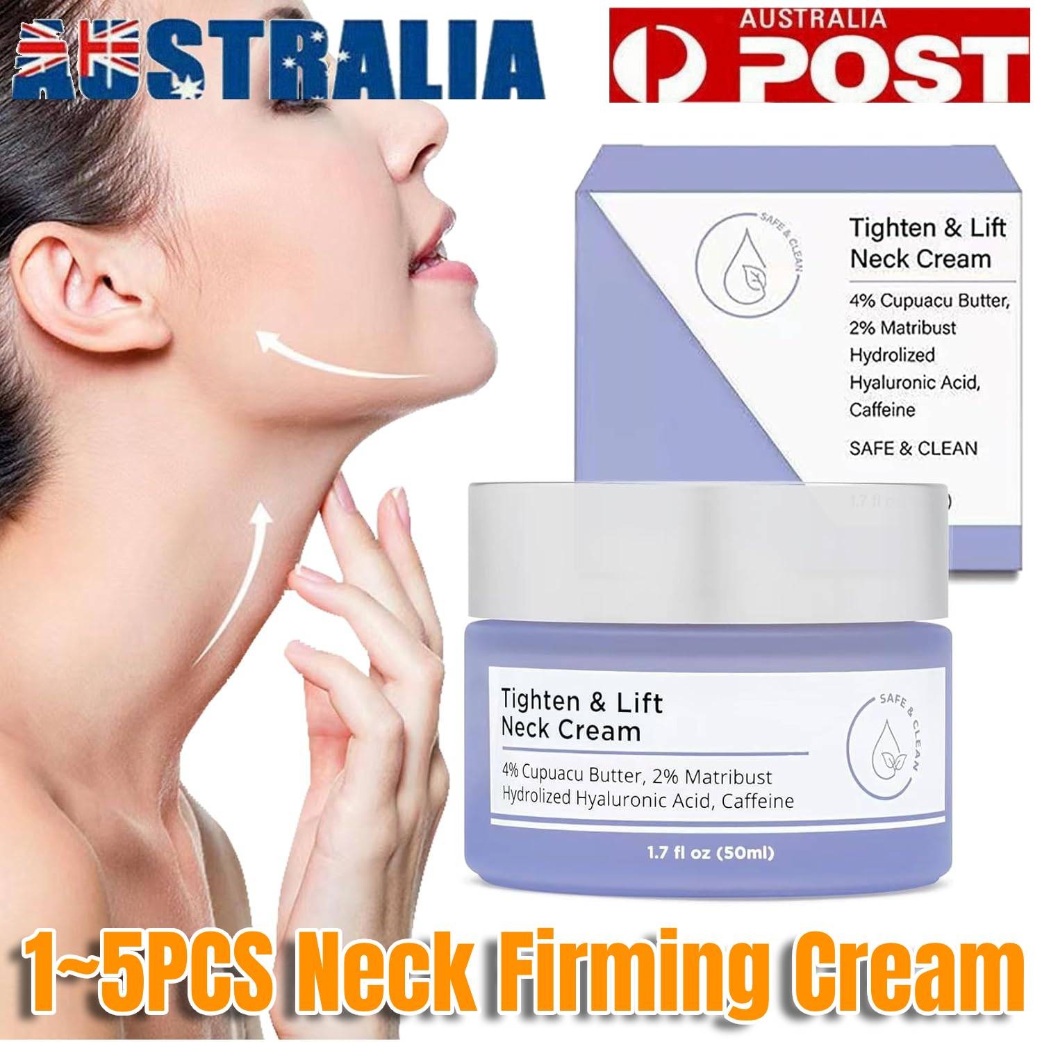 Neck Firming Massage Cream Anti-aging Moisturizer Tighten Lift Lightweight 50 ml