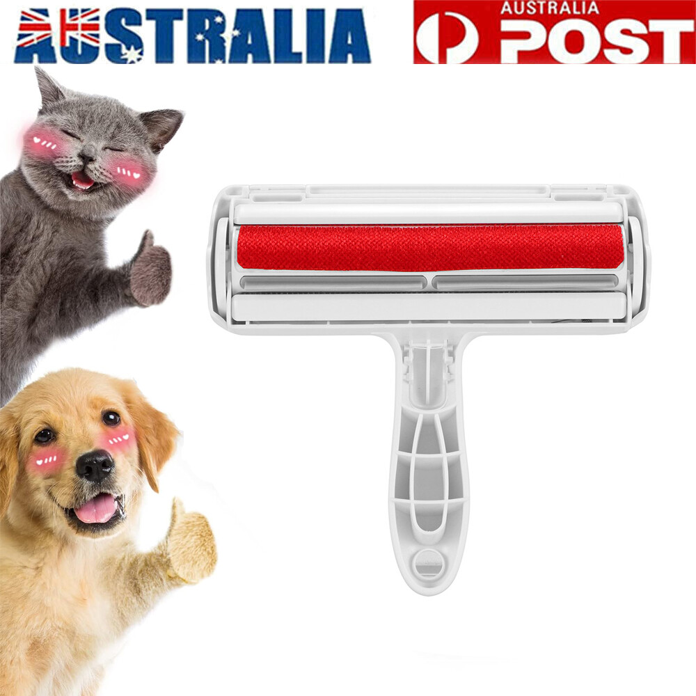 2-Way Chom Chom Roller Pet Hair Remover Reusable Furniture Dog/Cat White Plastic