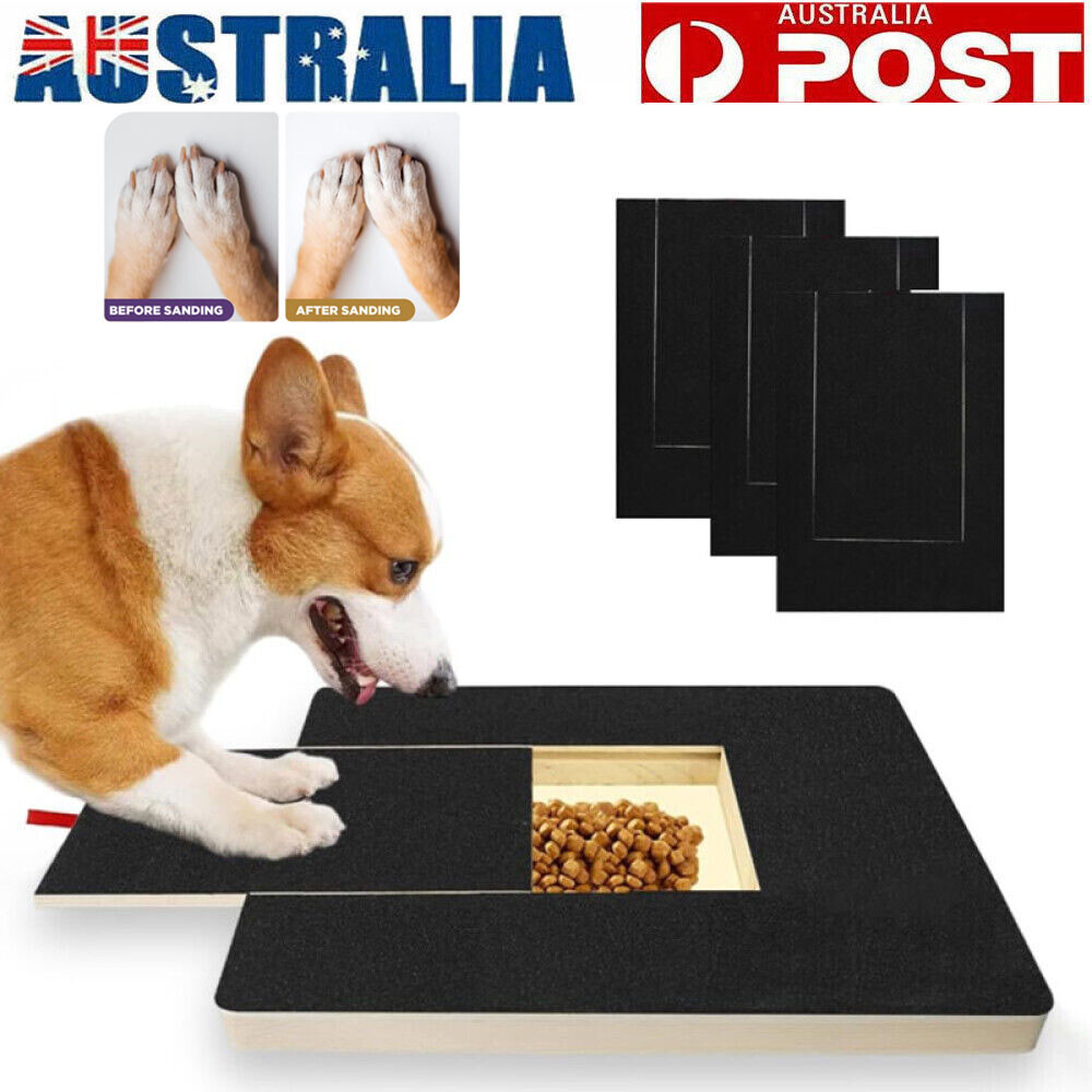 Dog Nail Scratch Board Wooden Double Sided Mat Pet Nail Care 35 25.3 3cm black