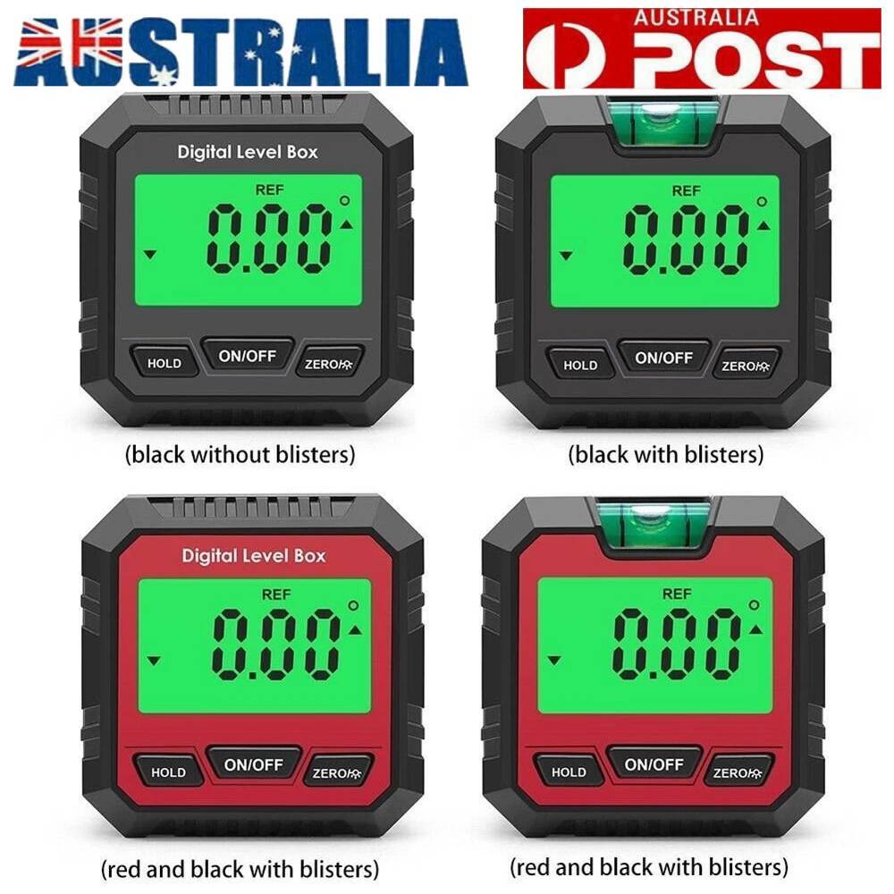 Digital Magnetic Angle Finder Protractor Inclinometer Spirit Level 0-360 Black