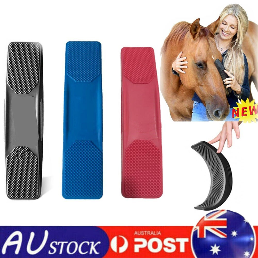 Striphair Gentle Groomer Horse 6 In 1 Hair Removal Massage Brush Blue Silica Gel
