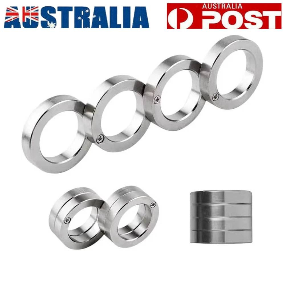 Spoven Folding Finger Ring 4PCS Foldable Fidget Toy Stainless Steel Silver 23mm