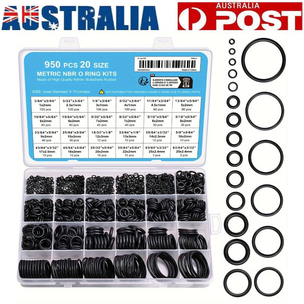 950PCS Metric Nitrile Rubber O-Ring Seal Assortment 20 Sizes 24 Compartments