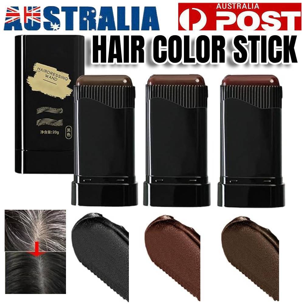 Black Hair Color Stick Comb Waterproof Temporary Gray Coverage 20g Disposable
