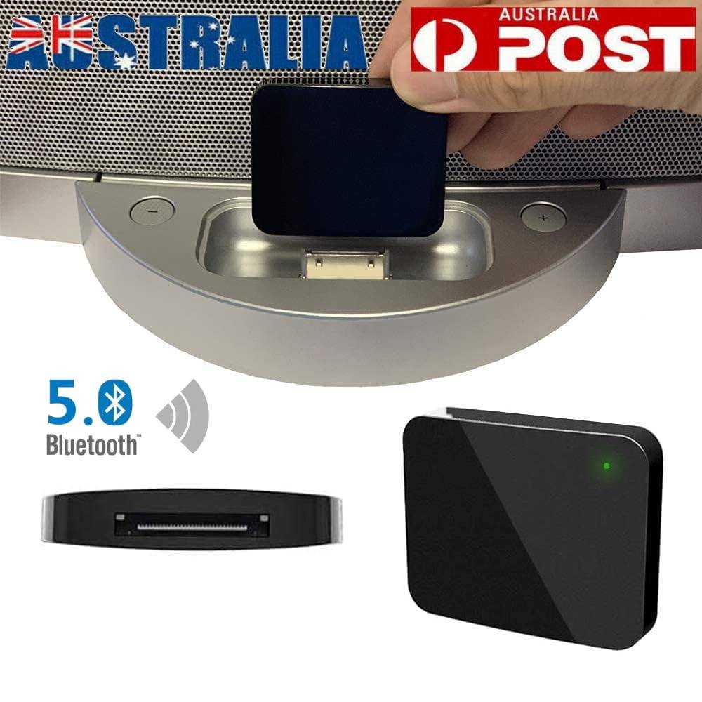 30-Pin Bluetooth 5.0 Music Receiver Adapter for Bose SoundDock Black A2DP iPod