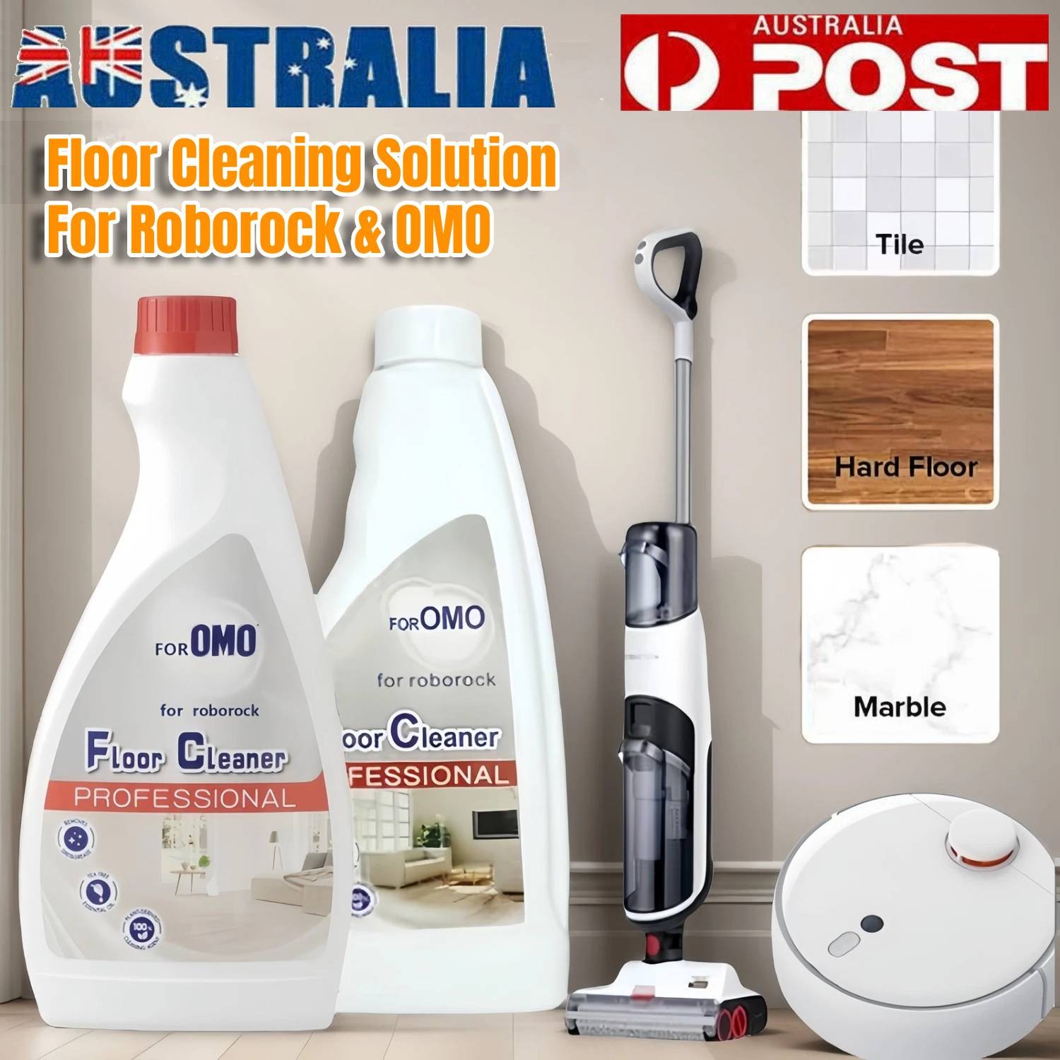 Roborock OMO Multi-Surface Floor Cleaner Liquid 480ml Antibacterial Low Bubble