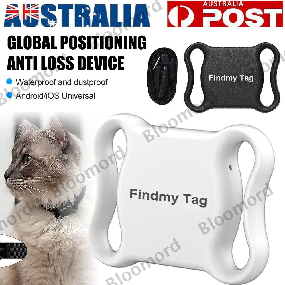 Mini Pet Cat Dog GPS Tracker Locator IP65 Waterproof Real Time Tracking White