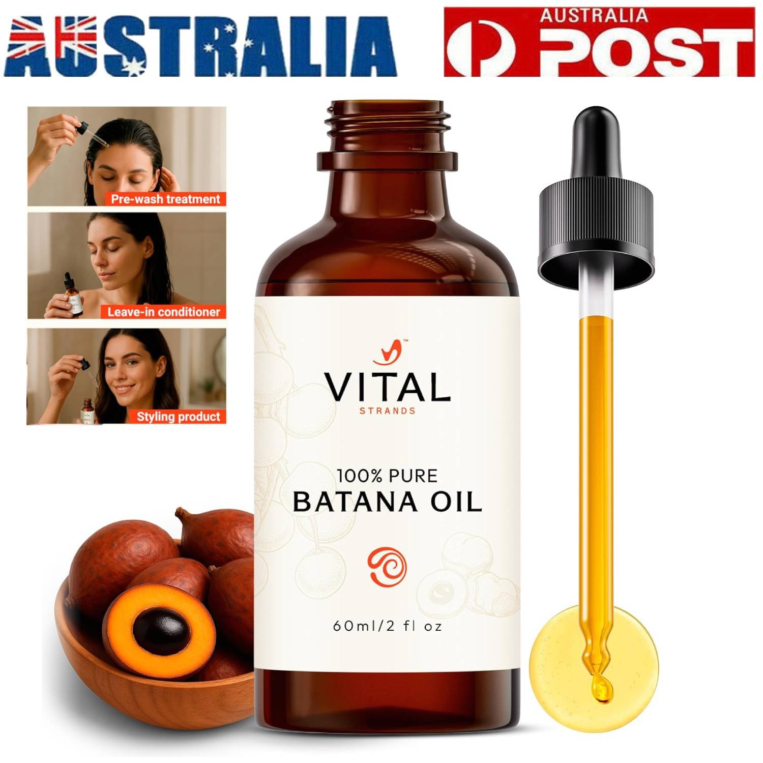 Batana Oil Hair Growth 60ml 100 Pure Organic Scalp Thinning Hair Loss Honduras