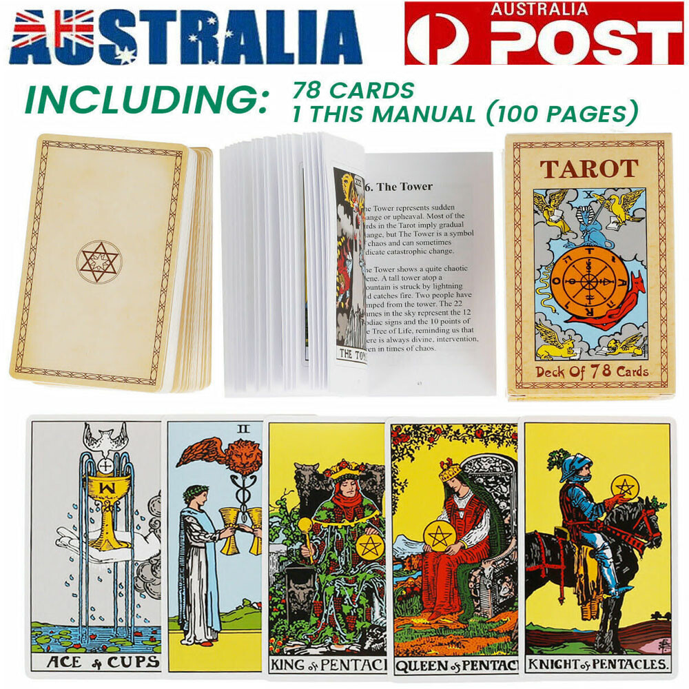 Rider Waite Classic Tarot Card Deck 78 Cards Party English 100 Pages Guidebook