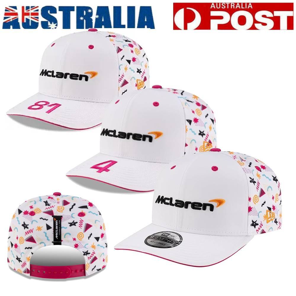 Mclaren F1 Miami Driver Cap White Adjustable Unisex Motor Racing GP Polyester