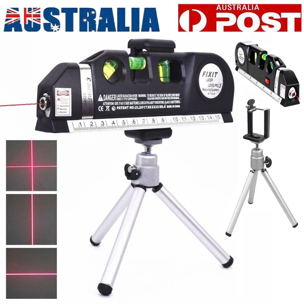 Laser Level Spirit Level Wall Line Tool Measurement 18.5cm Battery Included