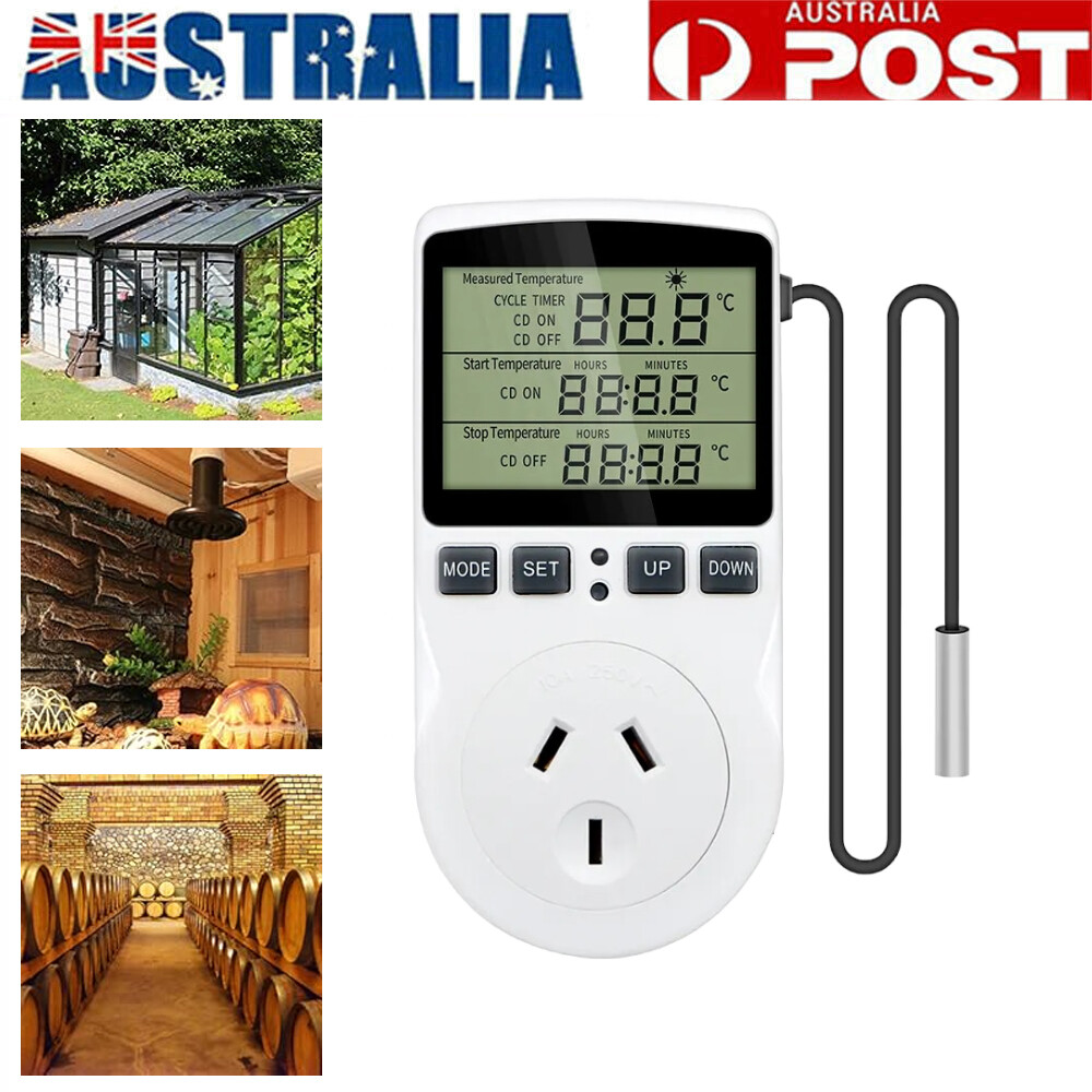 Digital AU Plug Thermostat Temperature Controller Timer Switch Socket Sensor