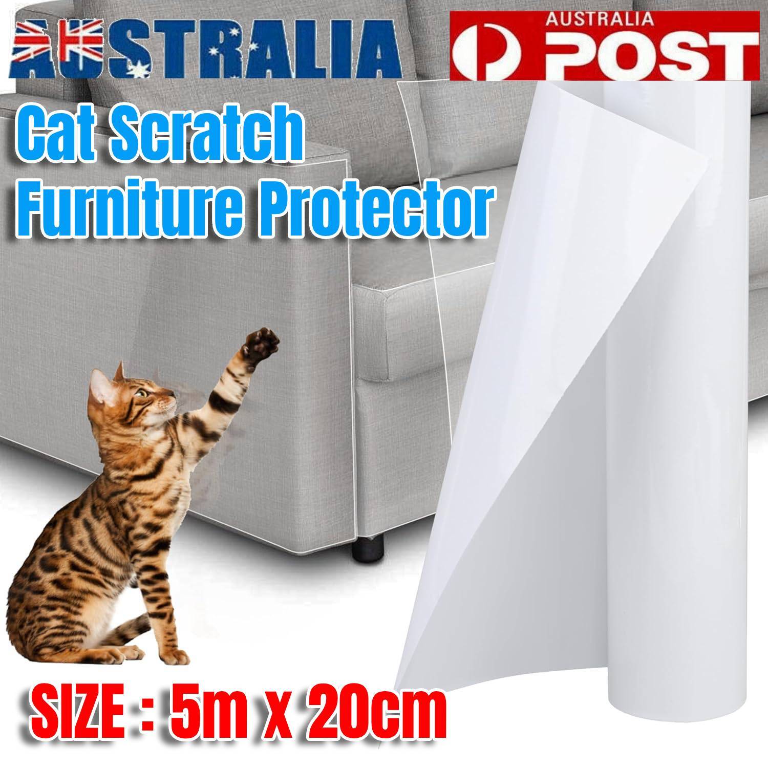 5m Cat Scratch Furniture Protector Transparent PVC 20cm Anti-Scratch Film Tape