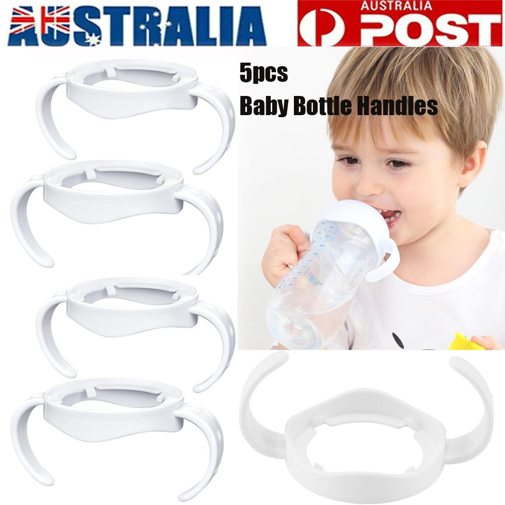 5x Baby Bottle Handles Philips Avent Natural Bottles White Wide Mouth Feeding