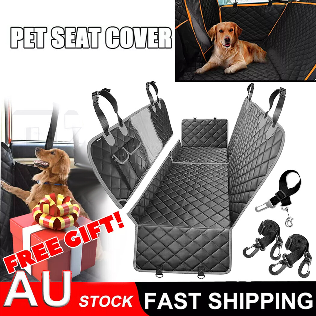 Pet Car Seat Cover Hammock NonSlip Protector Mat Waterproof Black Oxford Cloth