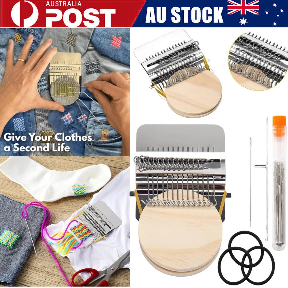 Knitpatch Patchmaker 2.0 Darning Loom Kit Portable Mini Handloom Weaving Tool