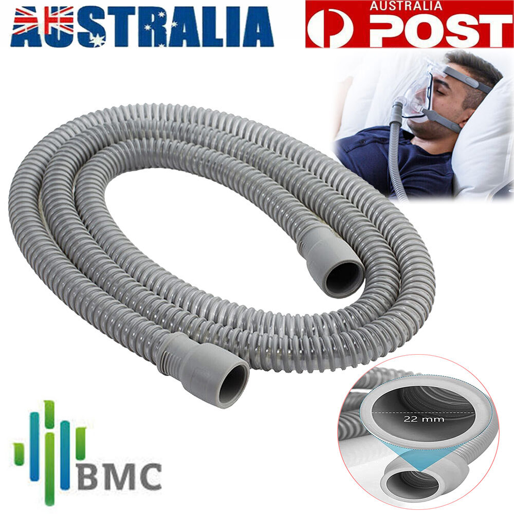BMC Ultra Lightweight 22mm CPAP Hose/Tube 1.8m/6ft Grey Silicon Connectors