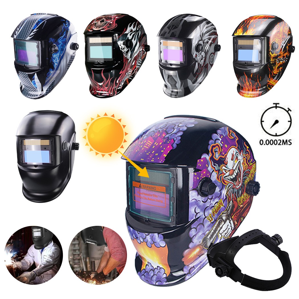 Solar Auto-Darkening Welding Helmet ARC TIG MIG DIN9-DIN13 92.5x42.5mm Filter