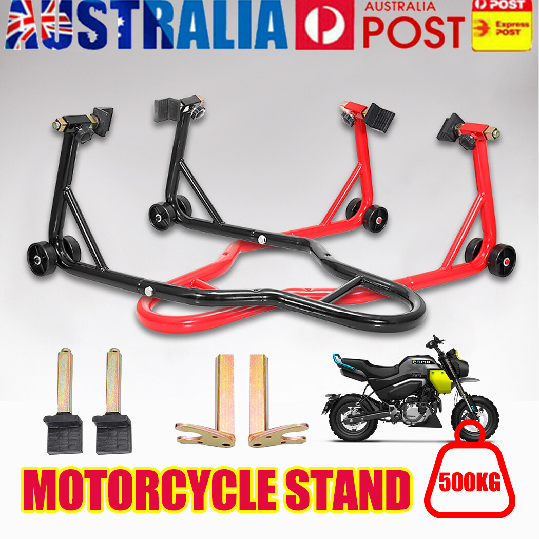 FF001 Rear Motorcycle Paddock Stand 500kg Adjustable Universal Fork Heads Steel