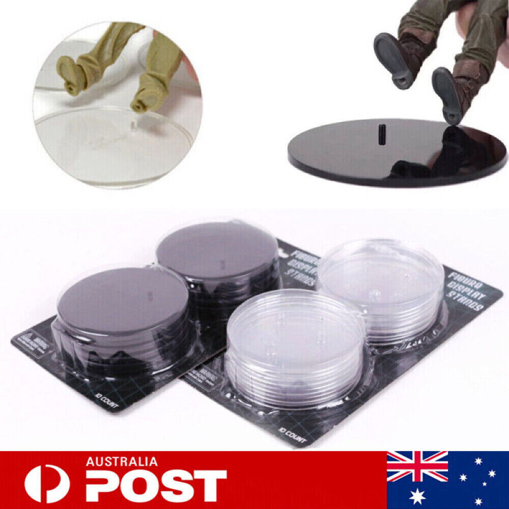 10 Pcs PVC Action Figure Display Base Stands Clear For NECA 6-8 Figures 15-20cm