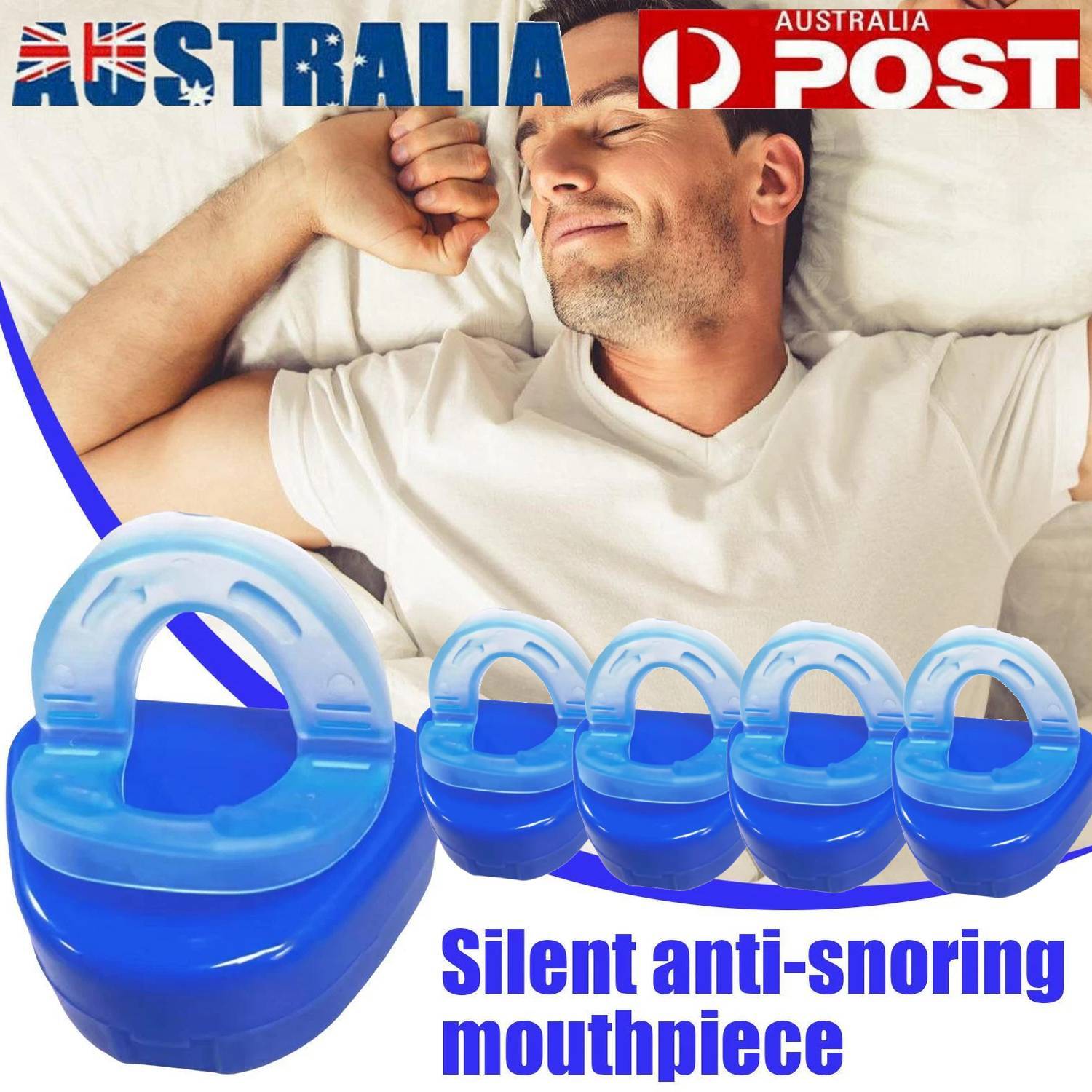 Honex Anti Snoring Mouthpiece PC EVA Mouth Guard Comfortable Storage Case 1pc