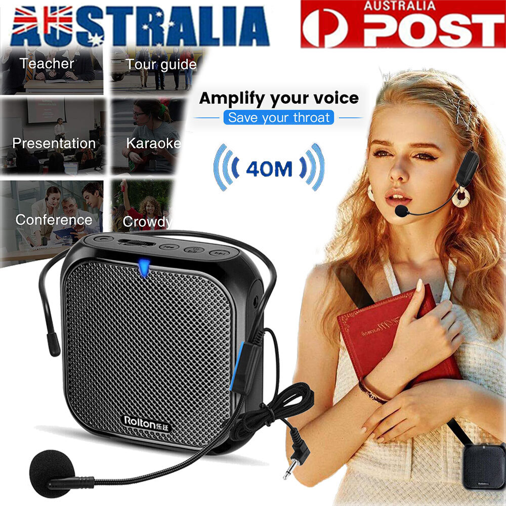 K400 Compact Portable Voice Amplifier Megaphone MP3 Speaker Wired Microphone