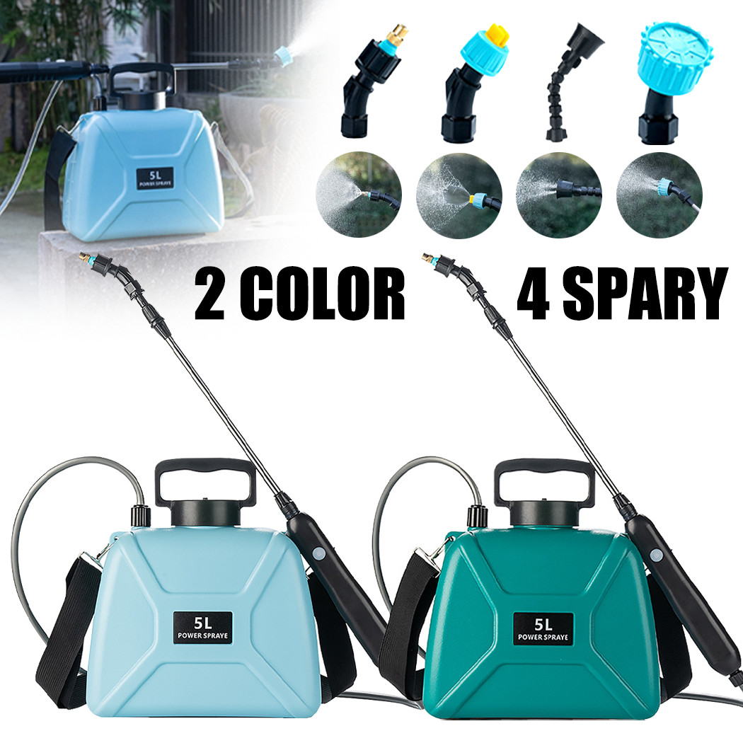 5L Electric Rechargeable Battery Backpack Garden Sprayer Pump 2400mah Lithium