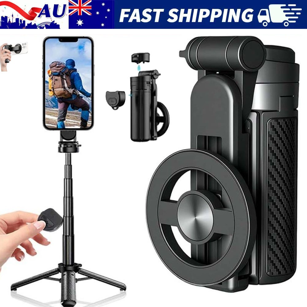 4 in 1 Magnetic Bluetooth Selfie Stick Tripod Holder 360 Remote Control Black