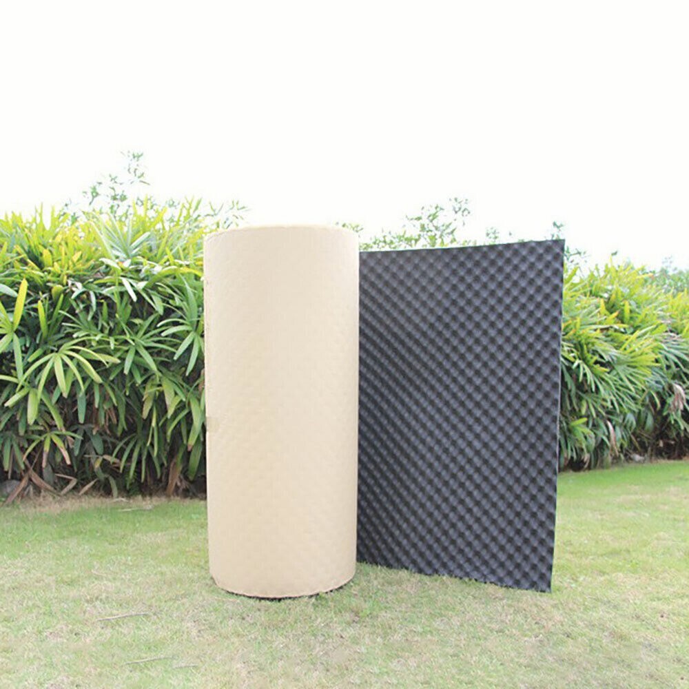 Adhesive Car Sound Deadener Acoustic Noise Proofing Foam Mat 100 50 2cm Rubber