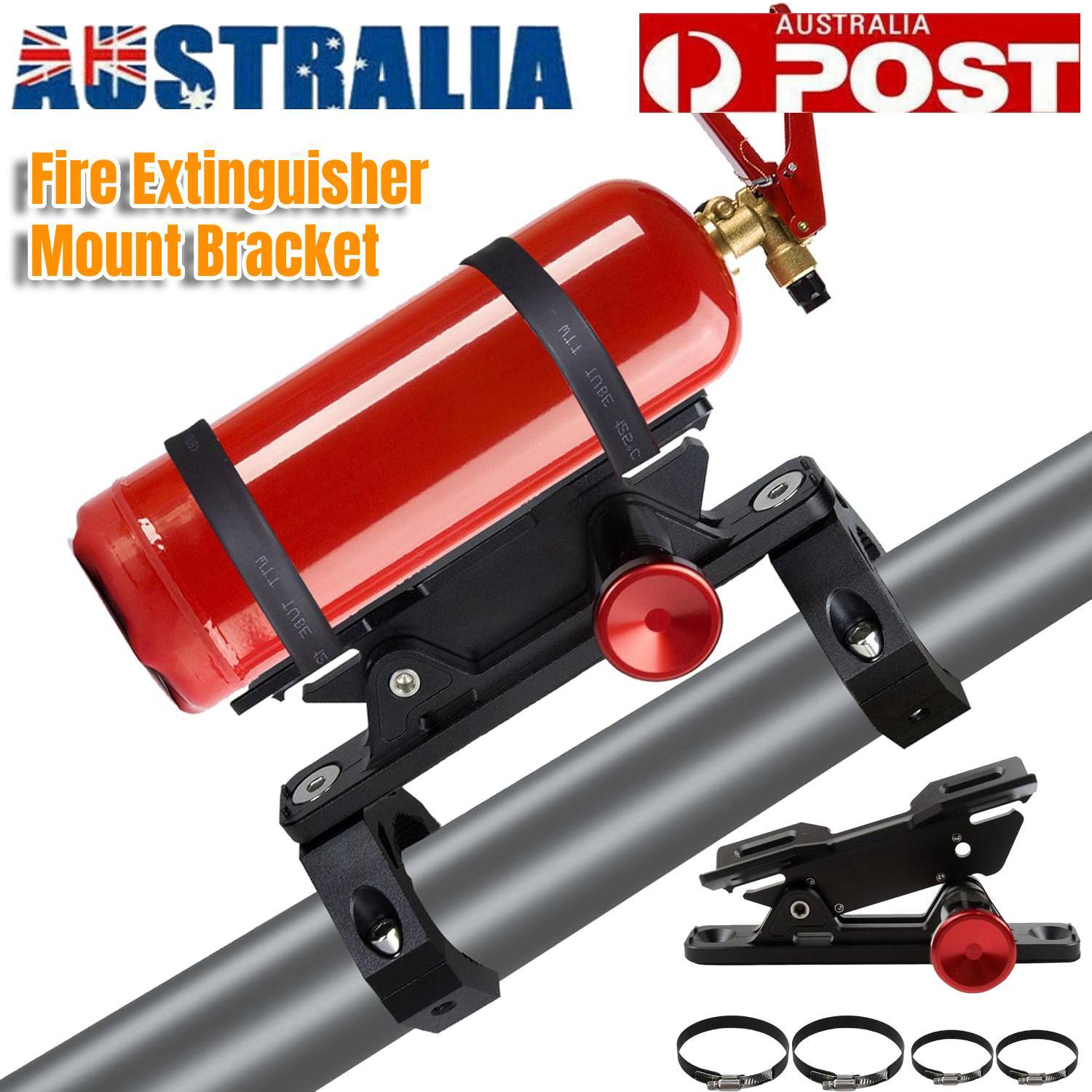 Quick Release Fire Extinguisher Mount Bracket UTV Bar Tailgate Nylon Base Clips