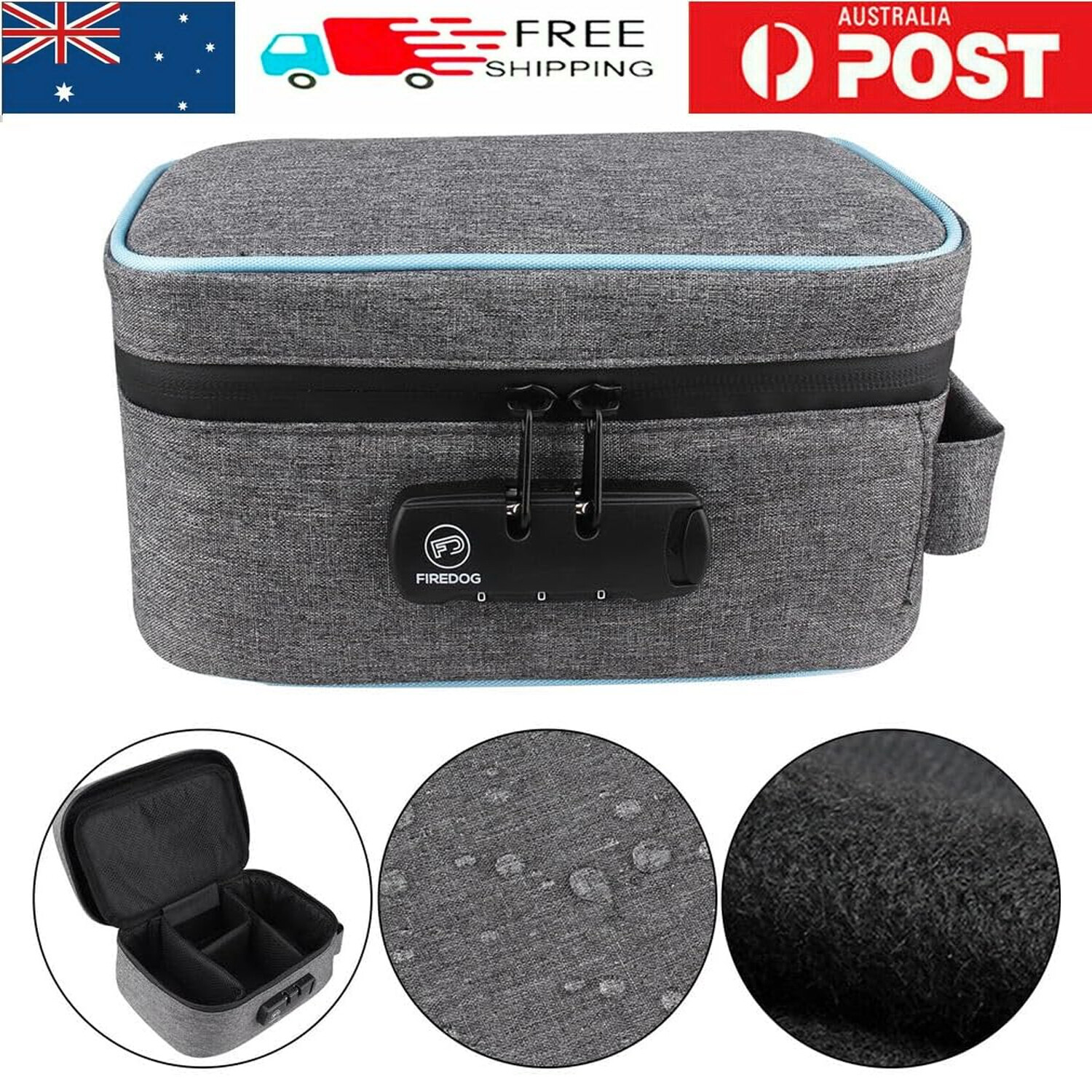 Smell Proof Bag Combination Lock Odor Proof Storage Case 22 14 11.5cm/8.66 AU