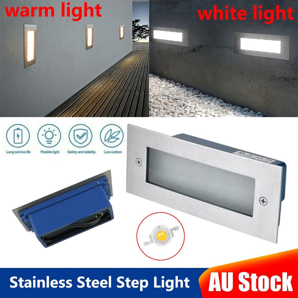 LED Recessed Stair/Step Wall Light IP65 Waterproof Outdoor 110lm 3W 11 4.5 5cm