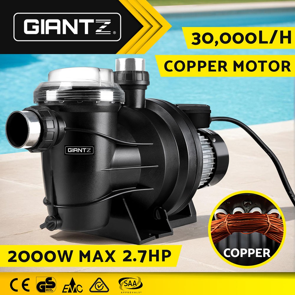 Giantz Swimming Pool Pump PUMPPOOLMAX2000 2000W/2.7HP Self-priming 30 000L/H
