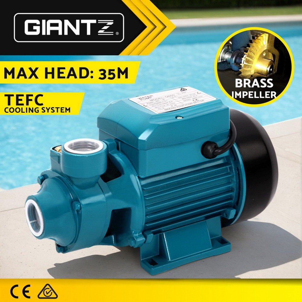 Giantz QB60 Peripheral Water Pump Electric 0.5HP/370W Irrigation 35l/min Garden