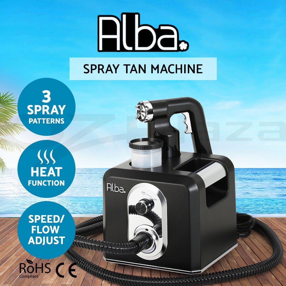 Alba Spray Tan Machine HVLP Gun 500W Airbrush Sunless Tanning 8-Level Black