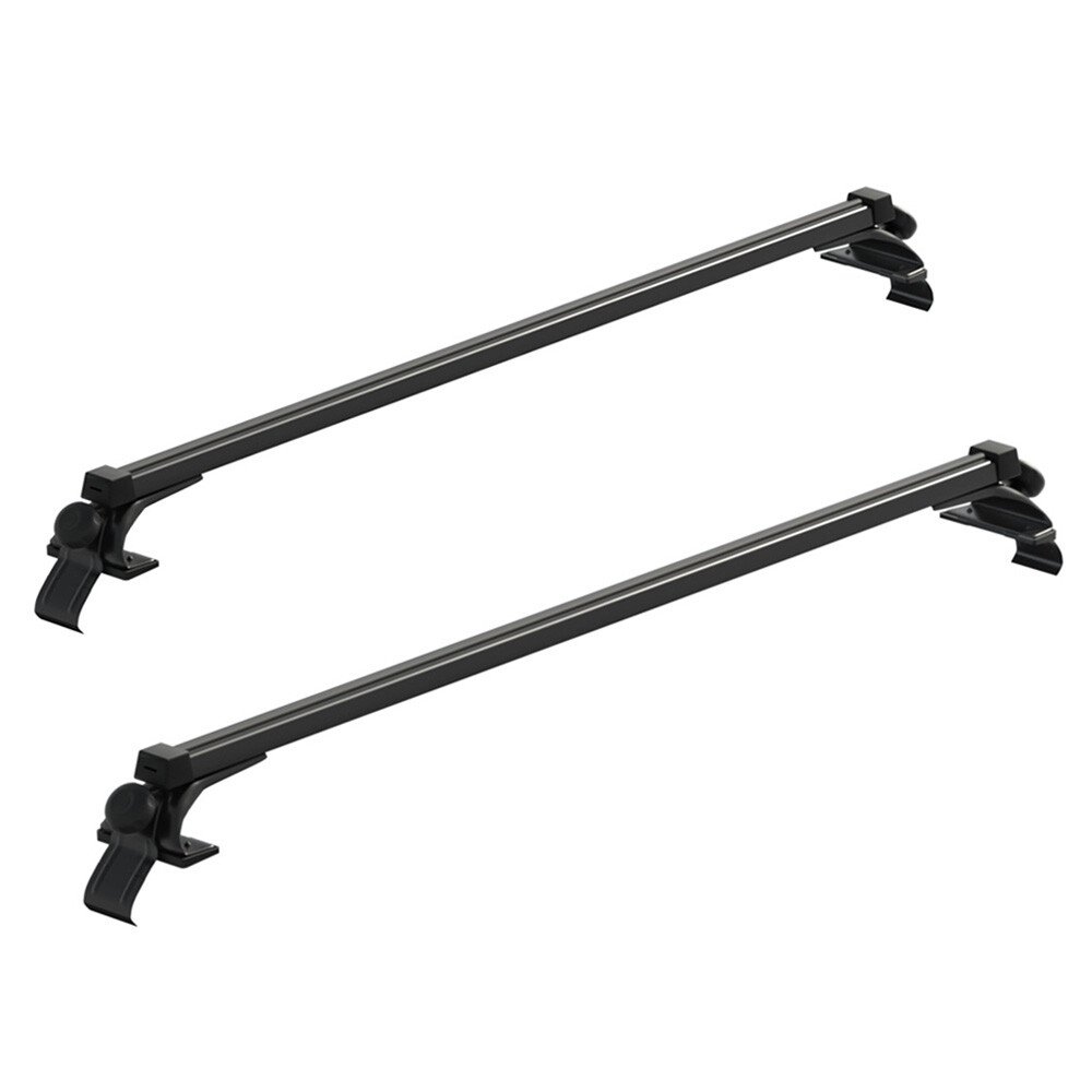 Giantz Universal Roof Rack Cross Bars Aluminium Adjustable 145cm Black Bare-roof