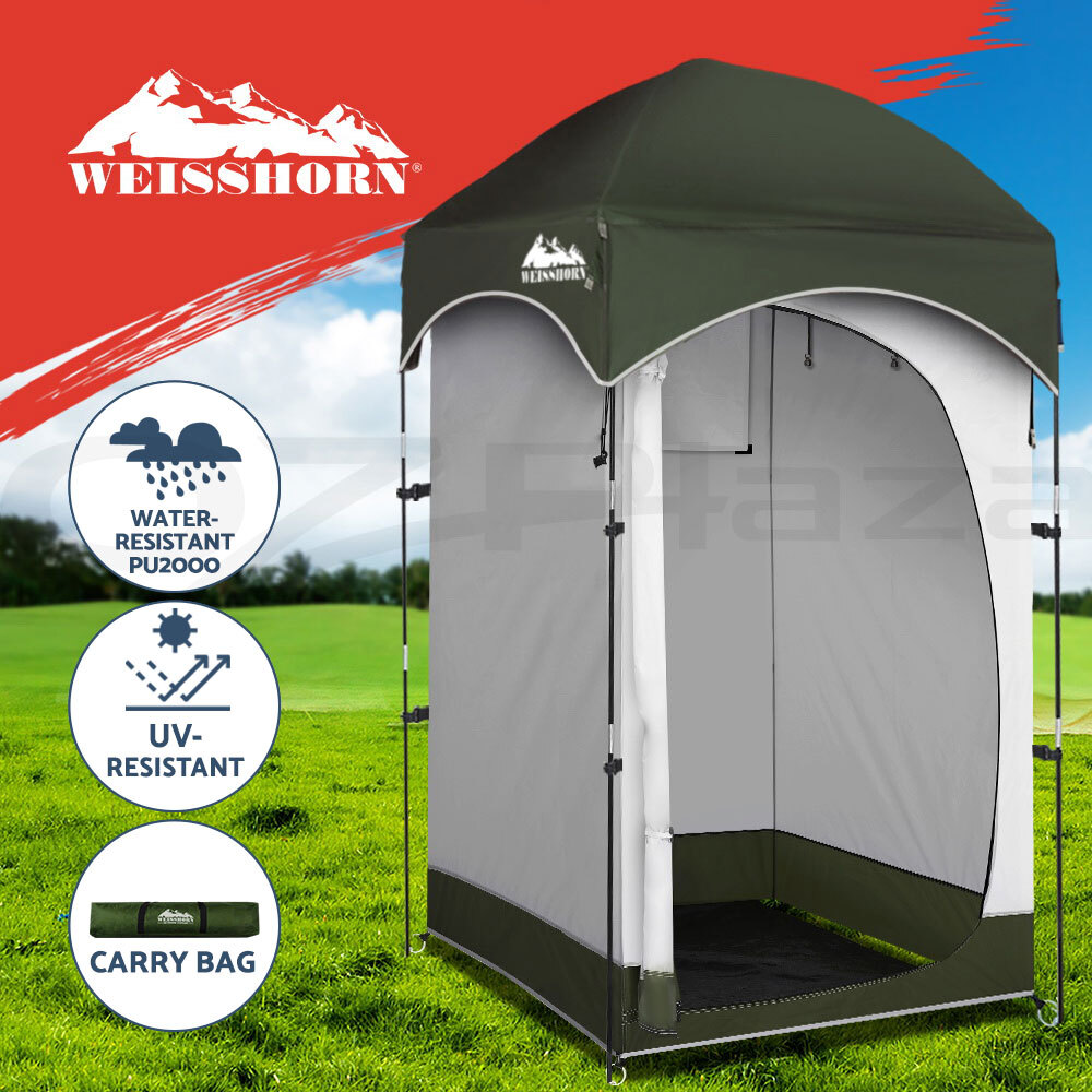 Weisshorn Shower Tent TENT-C-CR-SIN Portable Toilet Ensuite Green 2 Person Dome